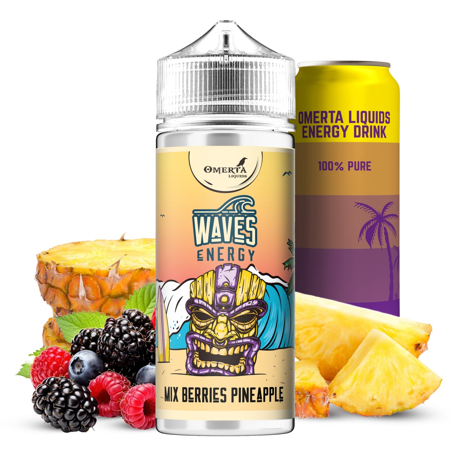 Omerta - Waves Energy - Mix Berries Pineapple 120ml