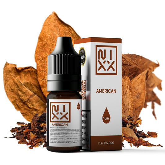 Nixx American 10ml έτοιμο υγρό αναπλήρωσης με γεύση αμερικάνικου καπνού