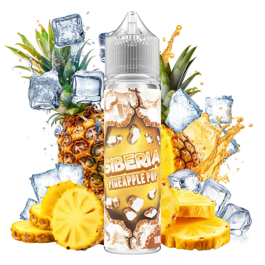 Υγρό αναπλήρωσης με παγωμένο ανανά Pineapple Pop από την Siberia σε μπουκάλι 60ml