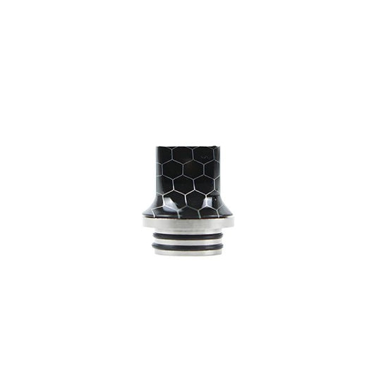 Ανταλλακτικό drip tip 810 από ρητίνη με μεταλλική βάση για πιο σφιχτή τζούρα, σε μαύρο χρώμα