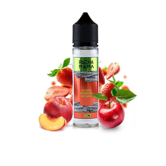 Pacha Mama Fuji Apple Strawberry Nectarine υγρό αναπλήρωσης με γεύση μήλο τύπου Fuji, φράουλα και νεκταρίνι - flavorshot e-liquid