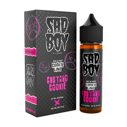 Sad Boy Custard Cookie 60ml Υγρό αναπλήρωσης ηλεκτρονικού τσιγάρου με γεύση κρέμα  Custard και μπισκότο Flavor shot e-liquid